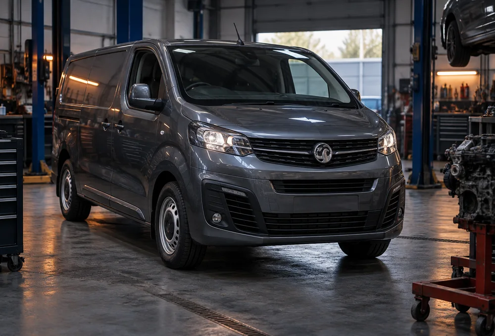 Vauxhall Vivaro van at a workshop